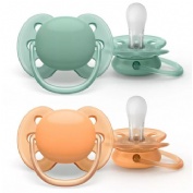Chupete silicona philips avent ultra soft 0 - 6 meses 2 unidades neutro - philips avent ultra soft