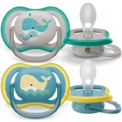 Chupete silicona philips avent ultra air + 18 meses 2 unidades neutral