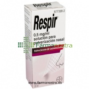 RESPIR 0,5 mg/ml SOLUCION PARA PULVERIZACION NASAL , 1 frasco de 20 ml (Frasco+bomba pulverizadora)