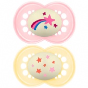 Chupete silicona fisiologico mam original night + 16 meses r pack doble - mam original night