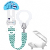 Broche para chupete y cubierta de proteccion mam clip it! & cover 1 unidad color azul - mam clip it!
