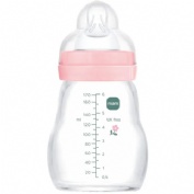 Biberon cristal mam feel good + 0 meses 1 unidad r 170 ml - mam feel good