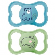 Chupete silicona simetrica mam air + 16 meses matt a pack doble - mam air