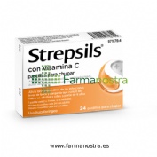 STREPSILS CON VITAMINA C PASTILLAS PARA CHUPAR , 24 pastillas