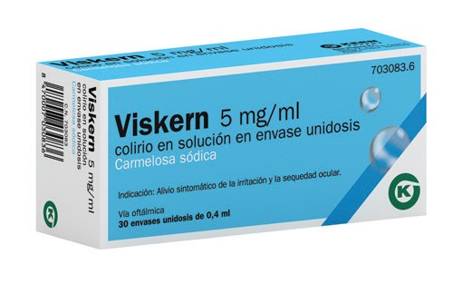 ViSKERN 5 MG/ML COLIRIO EN SOLUCION EN ENVASE UNIDOSIS , 30 envases unidosis de 0,4 ml