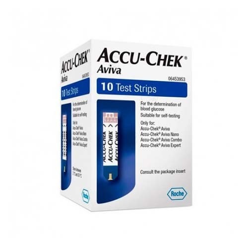Tiras reactivas glucemia - accu-chek aviva (10 unidades)