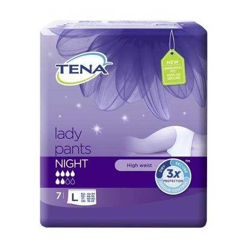 TENA LADY PANTS NIGHT absorb inc orina ligera (large 7 u)
