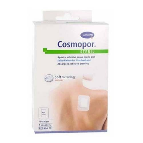 APOSITO ESTERIL cosmopor steril (10 cm x  8 cm  5 apositos)