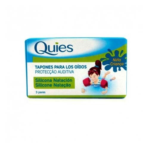 Tapones oidos silicona - quies agua (natacion 6 unidades niño)