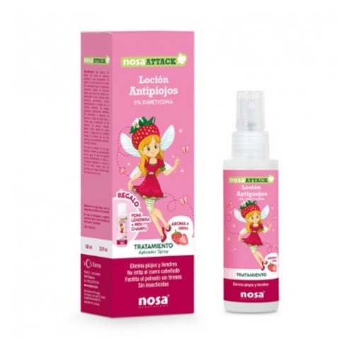 Nosa attack locion 5% dimeticona - antipiojos (1 envase 100 ml aroma fresa)
