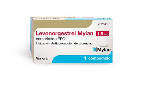 LEVONORGESTREL MYLAN 1,5 MG COMPRIMIDO EFG , 1 comprimido