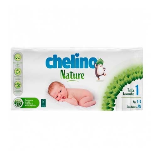 Pañal infantil - chelino nature (talla 1 28 unidades)